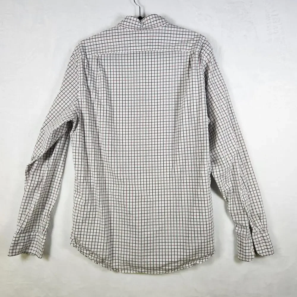 J‎ Crew Classic Flex Washed Checked Long Sleeve Button Down Shirt Size Medium
